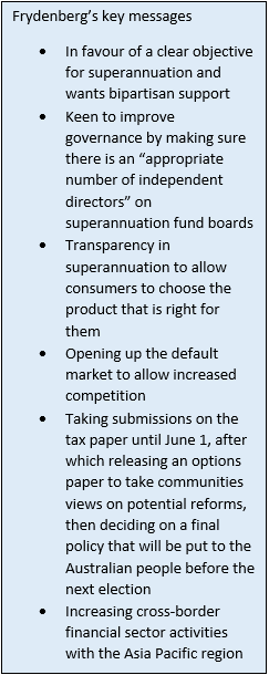 Frydenberg's key messages