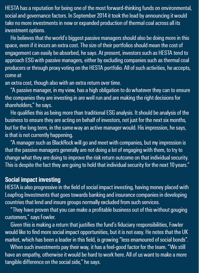 HESTA's ESG