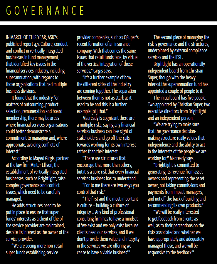 Brightlight governance