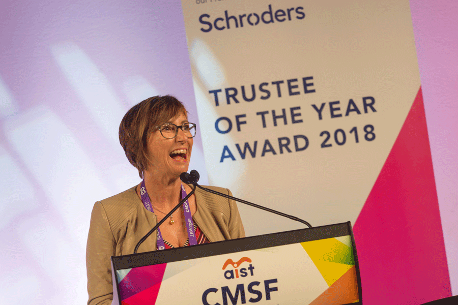 Angela Emslie is AIST’s Trustee of the Year 2018